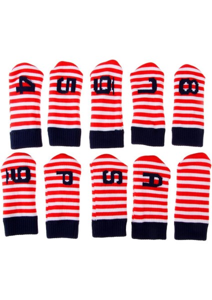 10 Adet Golf Örgü Demir Kafa Kapak Golf Kulüpleri Için Başlıklar 4-9 ve Pas Club Kırmızı (Yurt Dışından) fiyatları