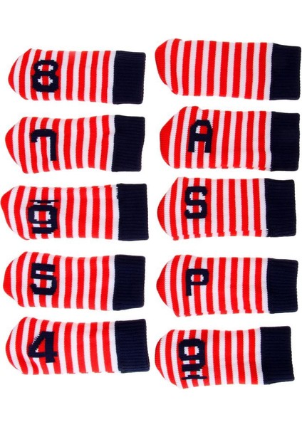 10 Adet Golf Örgü Demir Kafa Kapak Golf Kulüpleri Için Başlıklar 4-9 ve Pas Club Kırmızı (Yurt Dışından) indirimleri