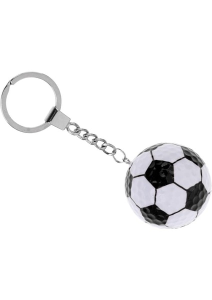 Golf Topu Araba Anahtarlık Anahtarlık Basketbol Çantası Charm Kolye Hediye Tenis Futbol Siyah