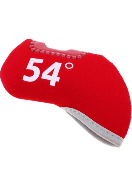 Dayanıklı Neopren Golf Kulübü Demir Atıcı Kafa Örtüsü Headcover Koruyucu Kol 54 Derece Kırmızı