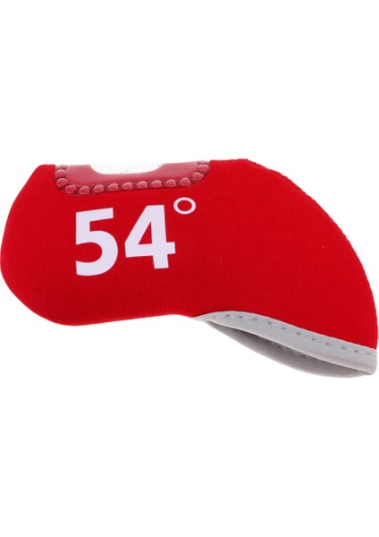 Dayanıklı Neopren Golf Kulübü Demir Atıcı Kafa Örtüsü Headcover Koruyucu Kol 54 Derece Kırmızı indirimleri