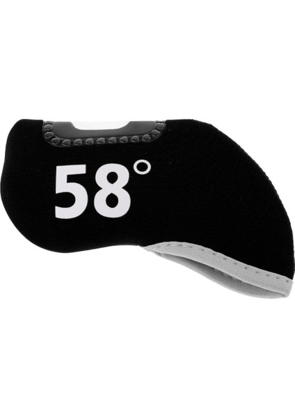 Dayanıklı Neopren Golf Kulübü Demir Atıcı Kafa Örtüsü Headcover Koruyucu Kol 58 Derece Siyah indirimleri