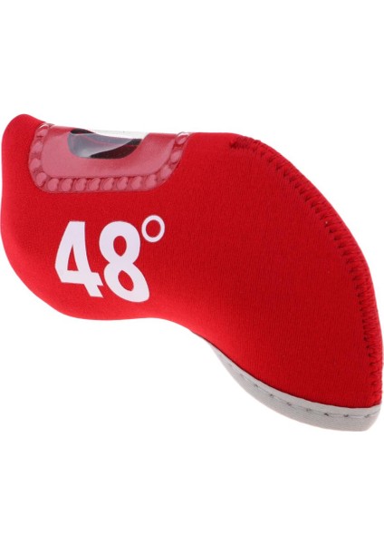 Dayanıklı Neopren Golf Kulübü Demir Atıcı Kafa Örtüsü Headcover Koruyucu Kol 48 Derece Kırmızı fırsatları
