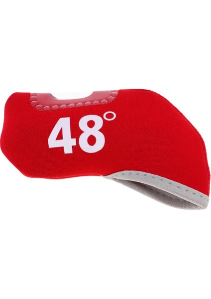 Dayanıklı Neopren Golf Kulübü Demir Atıcı Kafa Örtüsü Headcover Koruyucu Kol 48 Derece Kırmızı indirimleri