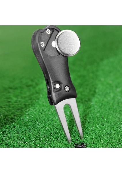 Bir Manyetik Top Işaretleyici ile Çok Amaçlı Değiştirilebilir Katlanır Golf Divot Aracı indirimleri