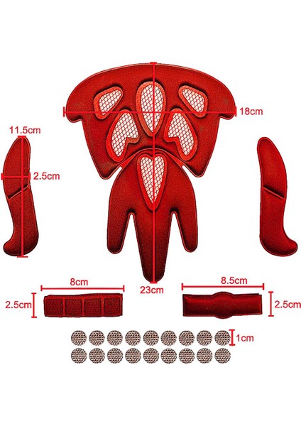Kask Dolgu Kiti Sünger Ped Bisiklet Motosiklet Sihirli Etiket ile Aksesuar Aksesuar (Yurt Dışından)