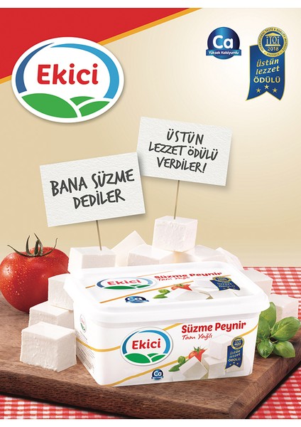 Taze Kaşar Peyniri 600 gr + Ekici Süzme Peynir 400 gr 2'li Lezzet Paketi modelleri