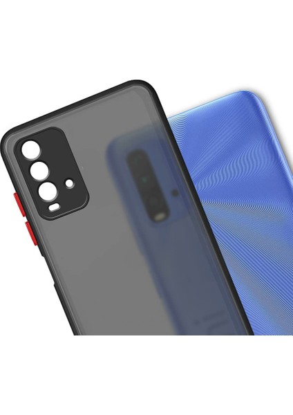 Xiaomi Redmi 9t Kılıf 3D Kamera Korumalı Soft Matte Smoke Case
