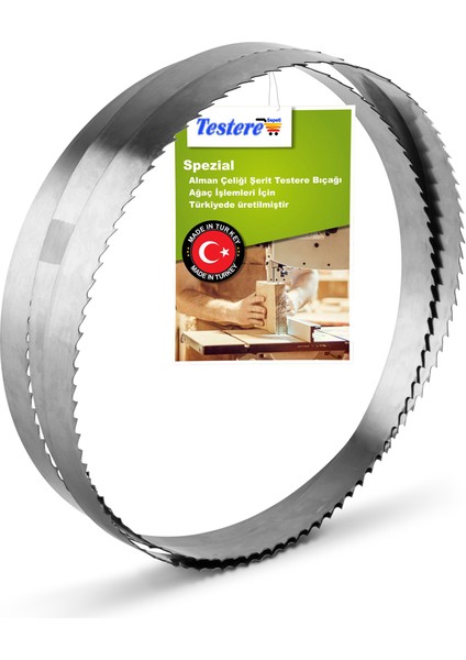 1490 x 15 x 0,45 x 6 mm Alman Çeliği Şerit Testere Bıçağı