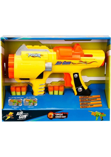 Zapp Toys Air Gun Sünger Dart Atan Tabanca - Sarı