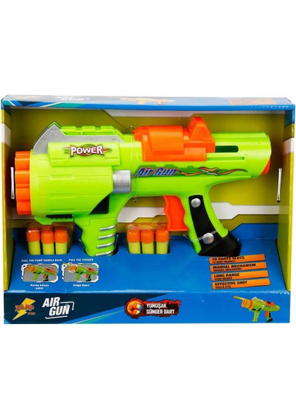 Zapp Toys Air Gun Sünger Dart Atan Tabanca - Yeşil