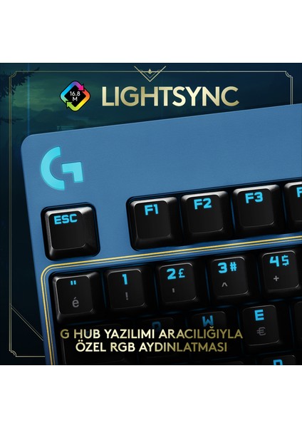 G Pro Kablolu Mekanik Rgb Ingilizce Oyuncu Klavyesi - League Of Legends Versiyonu