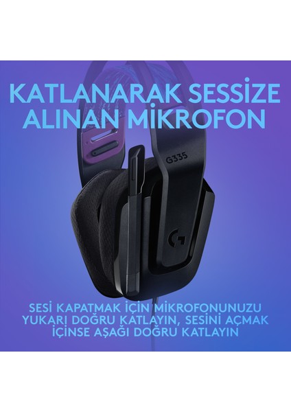 G G335 Kablolu Oyuncu Kulaklığı - Siyah