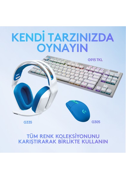 G G335 Kablolu Oyuncu Kulaklığı - Beyaz