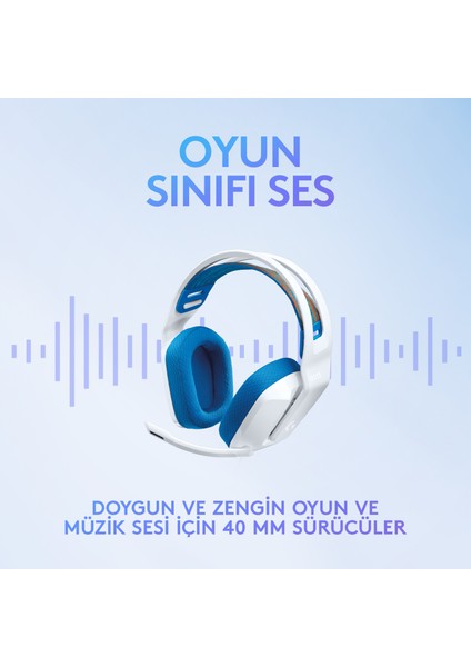 G G335 Kablolu Oyuncu Kulaklığı - Beyaz