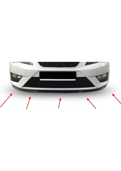 Seat Leon Mk3 2013 - 2019 Ön Lip Mat Siyah Ön Tampon Lip