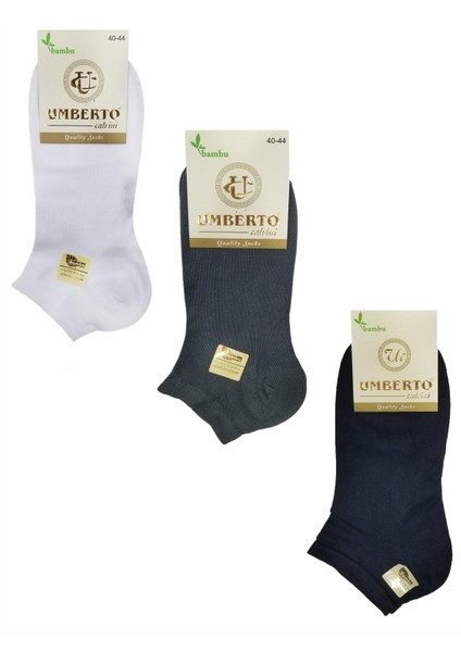 Umberto 6 Adet Erkek Doğal Bambu Patik Çorap - 307
