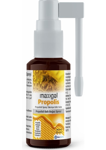 Propolisli Ballı Boğaz Spreyi 30 Ml