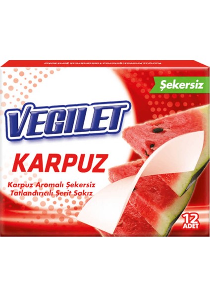 Karpuz Aromalı Sakız 12'li 33 gr