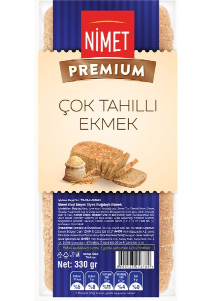 Çok Tahıllı Ekmek 330 gr