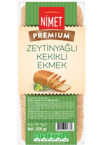 Zeytinyağlı Kekikli Ekmek 330 gr