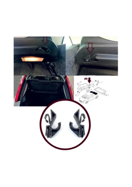 Fiat Bagaj Perde Klipsi Sağ & Sol Takım (Doblo Iıı / Fiorino / Punto) 71719952-71719953 fiyatları