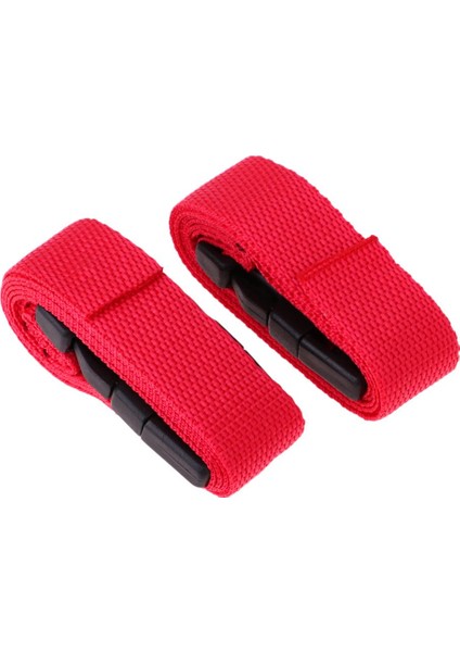 2 Adet Golf Arabası Dokuma Sapanlar Sepeti Toka ile Güvenli Sabitleme Kayışları -, Kırmızı