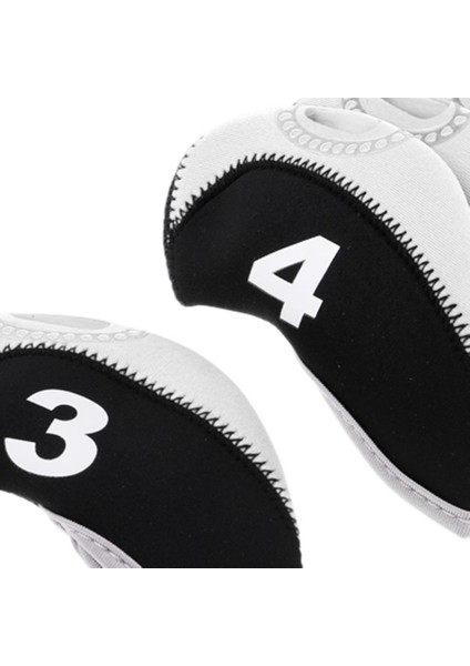 10 Adet Neopren Golf Kulübü Başkanı Demir Koruyucu Siyah + Beyaz Kapakları indirimleri