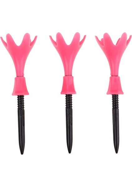 3 Adet Ayarlanabilir Golf Tees Plastik Dönebilen Golf Tees Golf Tee Set Pembe fiyatları