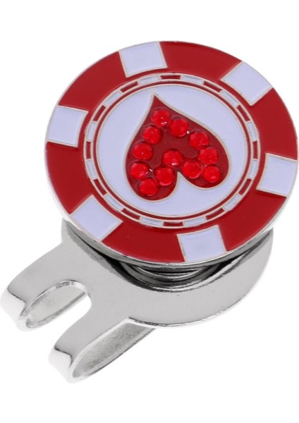 Yenilik Alaşım Golf Topu Marker Şapka Klip Dayanıklı Golf Hediye Kırmızı Kalp modelleri