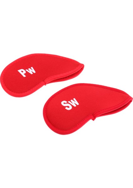 10 Adet / Takım Golf Kulübü Koruyucu Demir Kafa Kapak Çorap Headcover Kırmızı fırsatları
