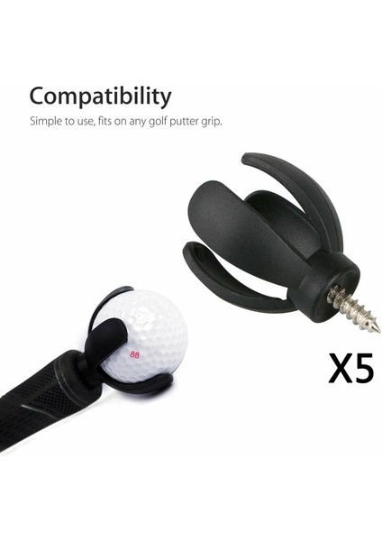 5 Adet Abs Plastik Golf Topu Retriever Golf Kavrama Takılabilir Top Pençe Pick Up Aracı indirimleri