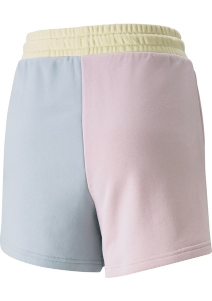 Classics Block High Waist Shorts Kadın Mavi Günlük Şort - 534608-21