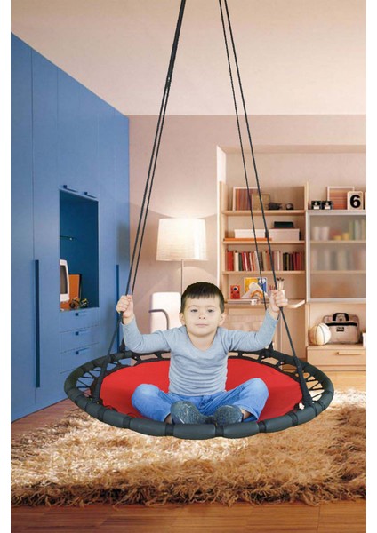 Çocuk ve Yetişkin Yuvarlak Kumaş Tavana Asılan Salıncak ( Orta Boy )
