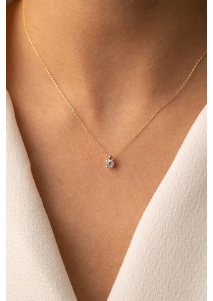 Altın Tektaş Kolye