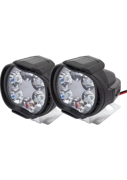 Motosiklet LED Sis Farı 6 LED (2 Adet) 2 Modlu