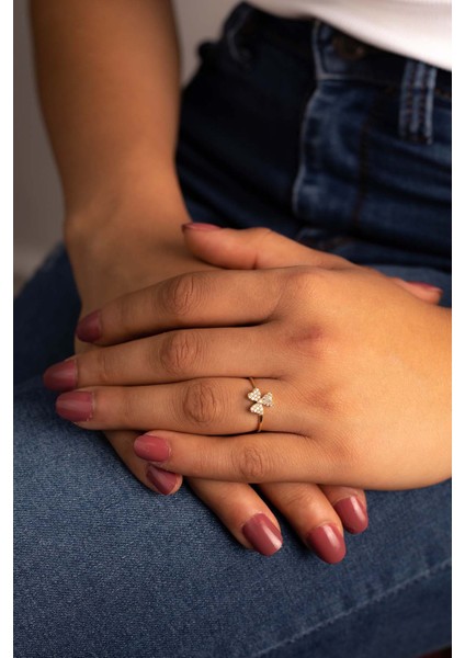 Altın Yonca Taşlı Yüzük fırsatları