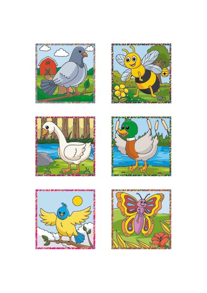 Uçan Hayvanlar Yapboz - 9 Küp 6 Puzzle