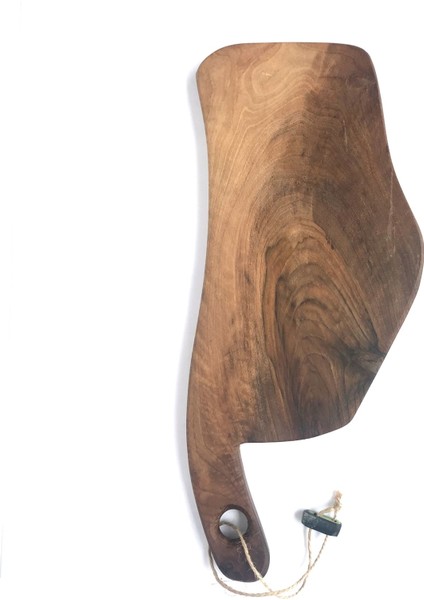 Doğal Ceviz Ağacı Kesme Tahtası-Satır Formunda-Özel Tasarım- 40X16X2.0CM No:6