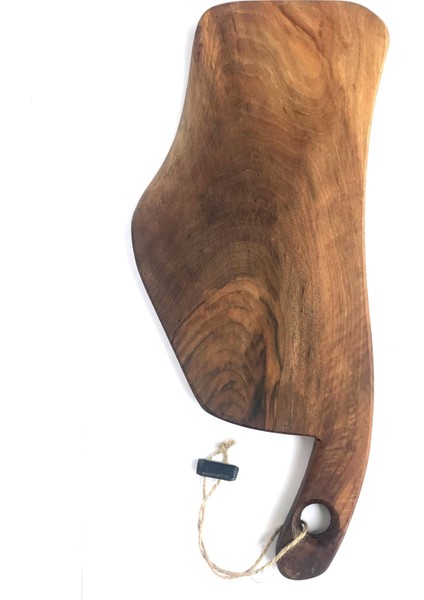 Doğal Ceviz Ağacı Kesme Tahtası-Satır Formunda-Özel Tasarım- 40X16X2.0CM No:6