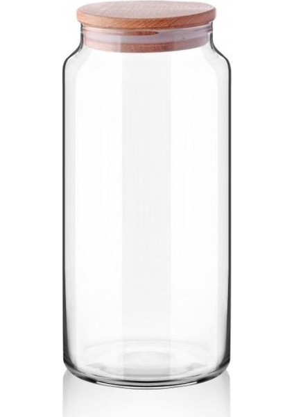 Bambu Vakum Kapaklı Cam Kavanoz 1300 ml 9 Lu modelleri
