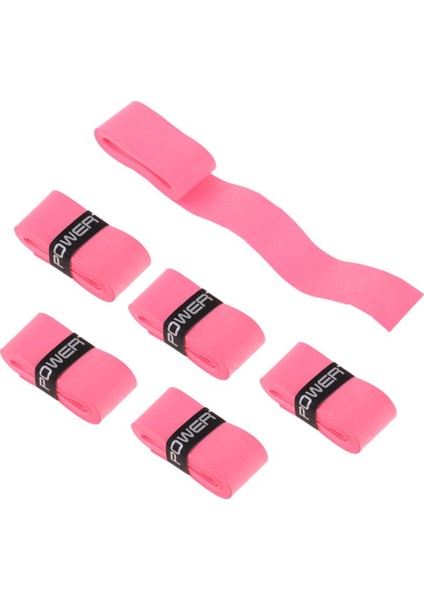 6 Parça Tenis Badminton Squash Raket Kavrama Overgrip Bant Pembe(Yurt Dışından)