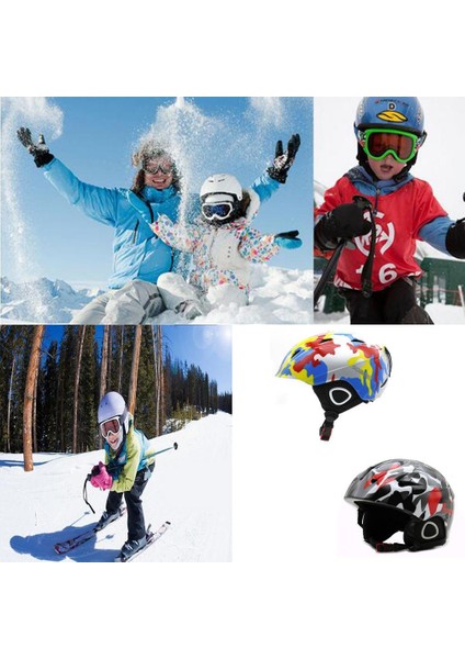 Unisex Çocuk Adut Kayak Snowboard Hemet Kış Snowmobie Kaykay Koruyucu L