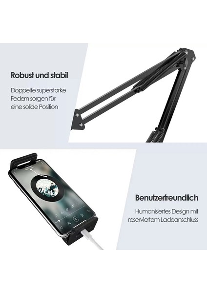 Yatak Için Telefon Tutucu Stand -Siyah (Yurt Dışından)