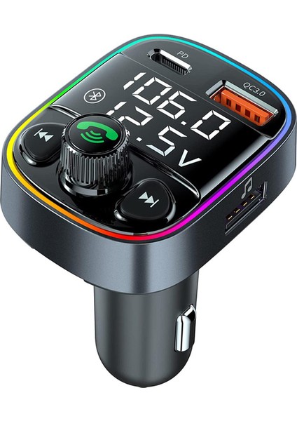 Araç İçi Bluetooth Şarj Cihazı - Siyah (Yurt Dışından)