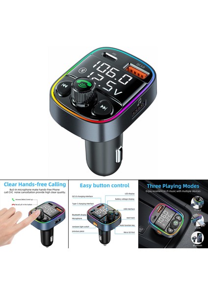 Araç İçi Bluetooth Şarj Cihazı - Siyah (Yurt Dışından) modelleri