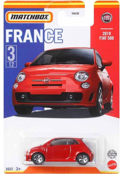 Fransa Araçları Serisi HBL02 - 1/64 2019 Fiat 500