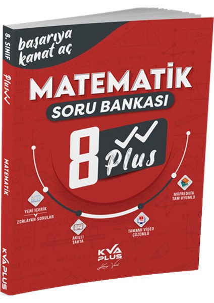 KVA Yayınları Koray Varol Akademi (Kva Plus) 8. Sınıf Plus Serisi Matematik Soru Bankası