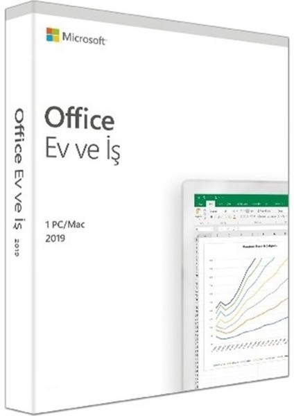 Office 2019 Ev ve Iş Türkçe Kutu Pc/mac Ömür Boyu Lisans T5D-03258