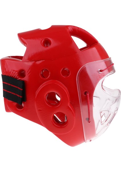 Taekwondo Kask Boks Karate Kafa Bekçi Dişli Yüz Koruyucu Maskesi Kırmızı Xl fiyatları
